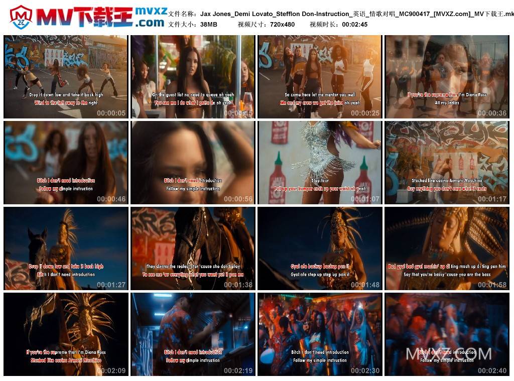 Jax Jones_Demi Lovato_Stefflon Don-Instruction_英语_情歌对唱_MC900417